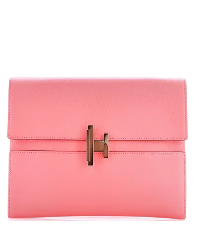 Pre-owned Pre-owned Hermes  Hermes Cinhetic Clutch Chevre Mysore In Pink
