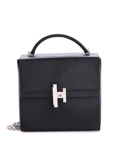 Pre-owned Pre-owned Hermes  Hermes Cinhetic Top Handle Bag Chevre Mysore In Black