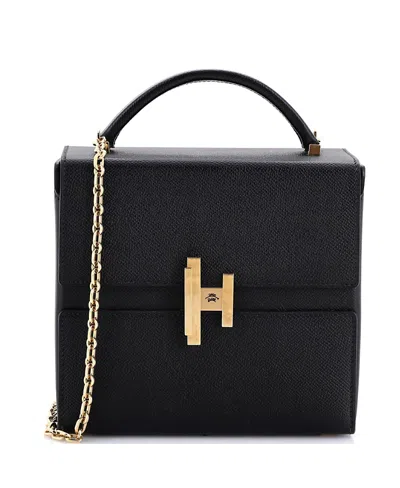 Pre-owned Pre-owned Hermes  Hermes Cinhetic Top Handle Bag Epsom In Black