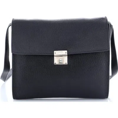 Pre-owned Hermes  Hermes Clic Wallet On Strap Chevre Mysore 16 In Black