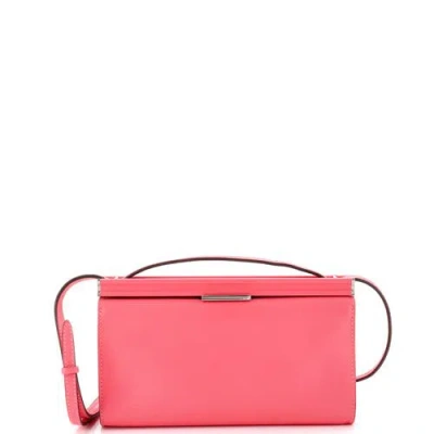 Pre-owned Hermes  Hermes Clic-h Shoulder Bag Evercolor 21 In Pink