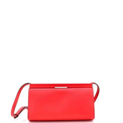 Pre-owned Hermes  Hermes Clic-h Shoulder Bag Evercolor 21 In Red