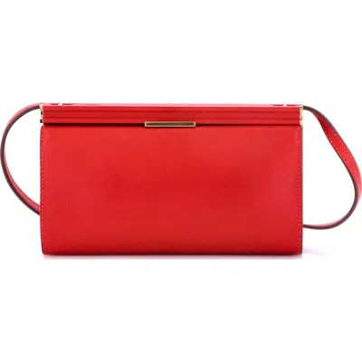 Pre-owned Hermes  Hermes Clic-h Shoulder Bag Evercolor 21 In Red