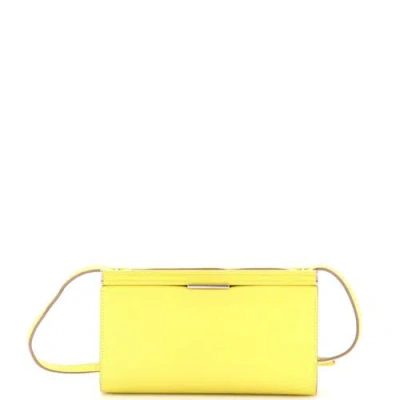 Pre-owned Hermes  Hermes Clic-h Shoulder Bag Evercolor 21 In Yellow