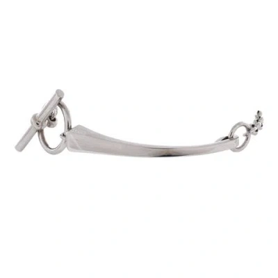 Pre-owned Hermes  Hermes Clou De Forge Chain Bracelet Sterling Silver