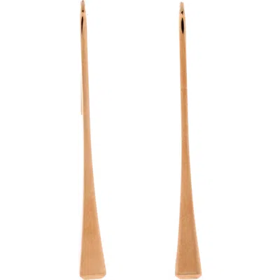 Pre-owned Hermes  Hermes Clou De Forge Drop Earrings 18k Rose Gold In Nude