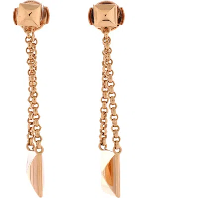 Pre-owned Hermes  Hermes Clou D'h Drop Earrings 18k Rose Gold