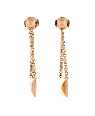 Pre-owned Pre-owned Hermes  Hermes Clou D'h Drop Earrings 18k Rose Gold In Pink