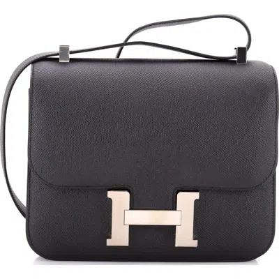 Pre-owned Hermes  Hermes Constance Bag Epsom 24 In Black