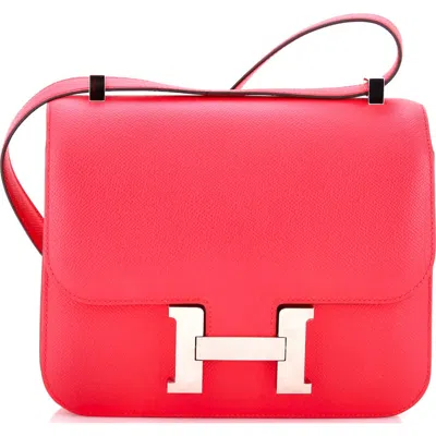 Pre-owned Hermes  Hermes Constance Bag Epsom 24 In Pink