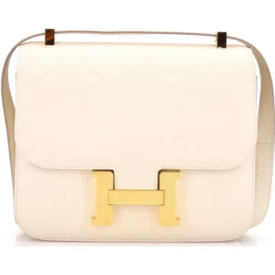 Pre-owned Hermes  Hermes Constance Bag Epsom 24 In Neutral