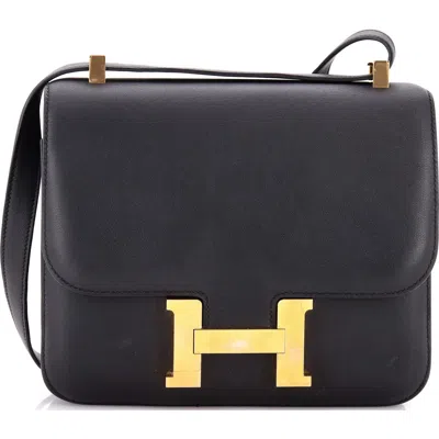 Pre-owned Hermes  Hermes Constance Bag Swift 24 In Black
