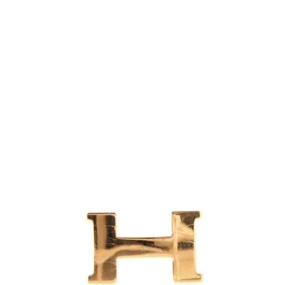 Pre-owned Hermes  Hermes Constance Belt Buckle Metal Medium In Gold
