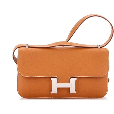 Pre-owned Hermes  Hermes Constance Elan Nm Bag Epsom 25 In Orange