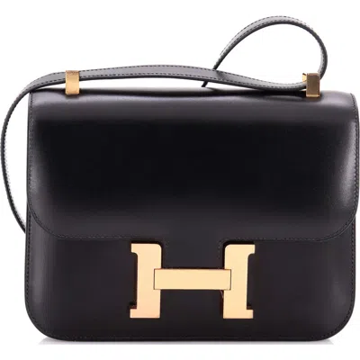Pre-owned Hermes  Hermes Constance Nm Bag Box Calf 24 In Black
