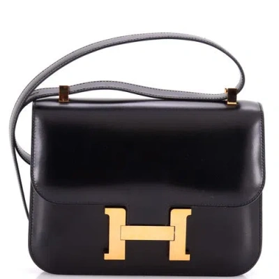 Pre-owned Hermes  Hermes Constance Nm Bag Box Calf 24 In Black