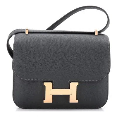 Pre-owned Hermes  Hermes Constance Nm Bag Epsom 18 In Green
