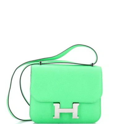 Pre-owned Hermes  Hermes Constance Nm Bag Epsom 18 In Green