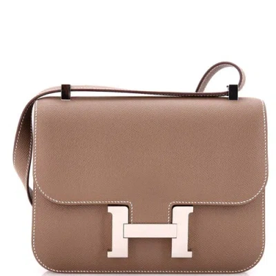 Pre-owned Hermes  Hermes Constance Nm Bag Epsom 24 In Gray