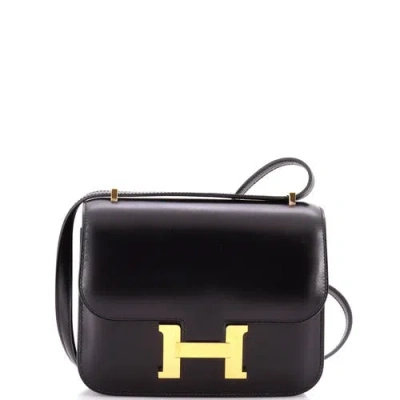Pre-owned Hermes  Hermes Constance Nm Bag Tadelakt 18 In Black
