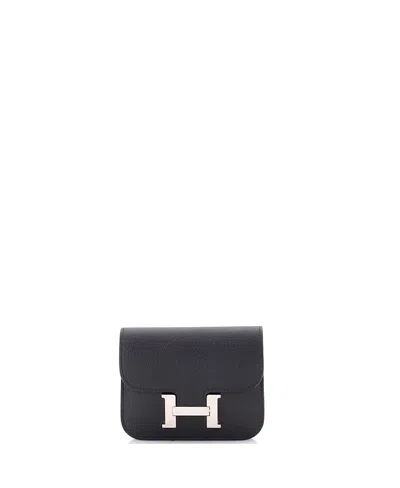 Pre-owned Pre-owned Hermes  Hermes Constance Slim Wallet Epsom In Black