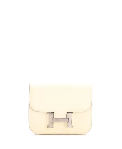Pre-owned Pre-owned Hermes  Hermes Constance Slim Wallet Epsom In Neutral