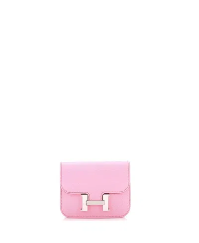 Pre-owned Pre-owned Hermes  Hermes Constance Slim Wallet Epsom In Pink