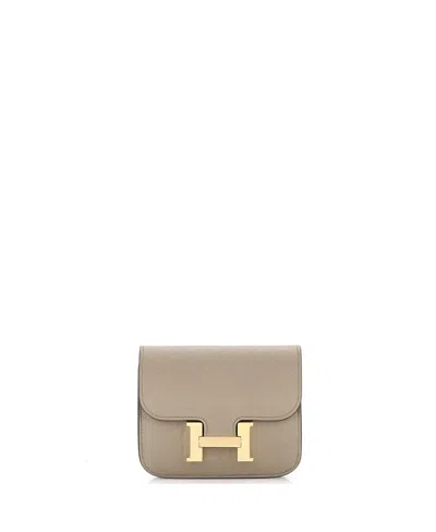 Pre-owned Pre-owned Hermes  Hermes Constance Slim Wallet Evercolor In Brown
