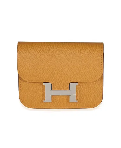Pre-owned Pre-owned Hermes  Hermes Constance Slim Wallet Leather Wallet In Brown