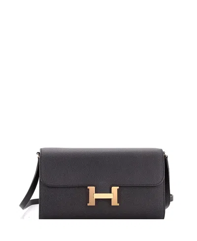 Pre-owned Pre-owned Hermes  Hermes Constance To Go Wallet Epsom In Black