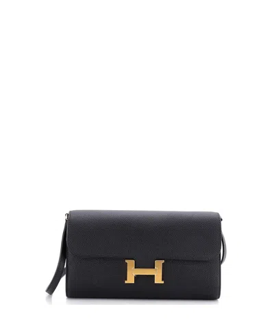 Pre-owned Pre-owned Hermes  Hermes Constance To Go Wallet Epsom In Black