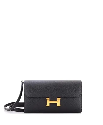 Pre-owned Pre-owned Hermes  Hermes Constance To Go Wallet Epsom In Black