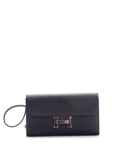 Pre-owned Pre-owned Hermes  Hermes Constance To Go Wallet Epsom In Black