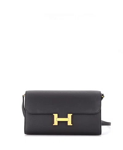 Pre-owned Pre-owned Hermes  Hermes Constance To Go Wallet Epsom In Black