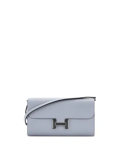 Pre-owned Pre-owned Hermes  Hermes Constance To Go Wallet Epsom In Gray