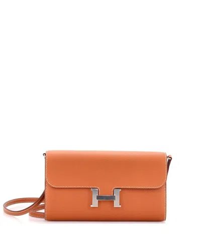Pre-owned Pre-owned Hermes  Hermes Constance To Go Wallet Evercolor In Brown
