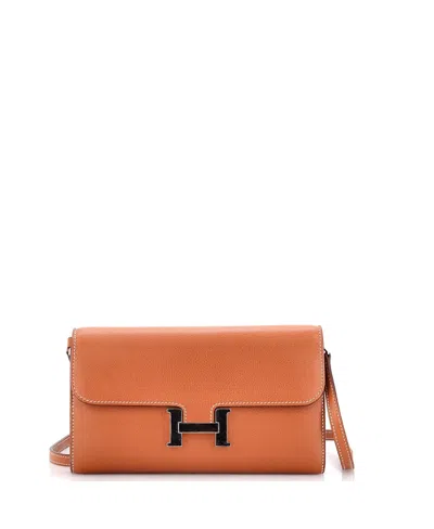 Pre-owned Pre-owned Hermes  Hermes Constance To Go Wallet Evercolor In Brown