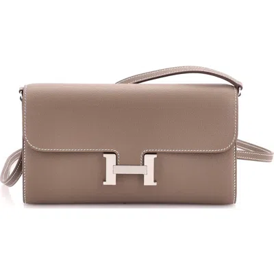 Pre-owned Pre-owned Hermes  Hermes Constance To Go Wallet Evercolor In Brown