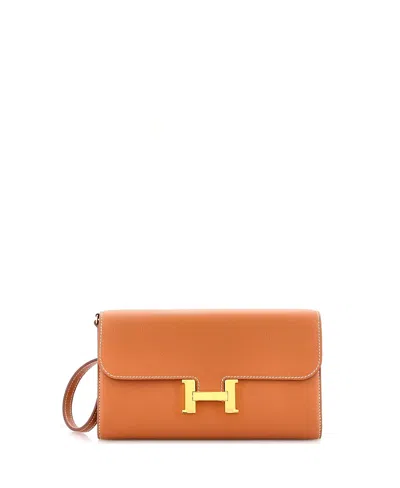 Pre-owned Pre-owned Hermes  Hermes Constance To Go Wallet Evercolor In Brown