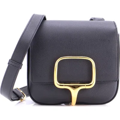 Pre-owned Hermes  Hermes Della Cavalleria Shoulder Bag Epsom Mini In Black