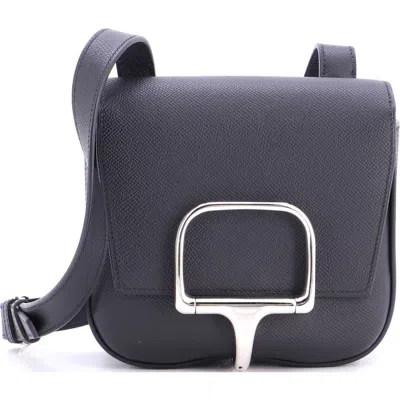 Pre-owned Hermes  Hermes Della Cavalleria Shoulder Bag Epsom Mini In Black