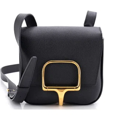 Pre-owned Hermes  Hermes Della Cavalleria Shoulder Bag Epsom Mini In Black