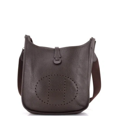 Pre-owned Hermes  Hermes Evelyne Bag Gen Ii Clemence Pm In Brown