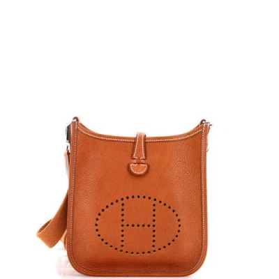 Pre-owned Hermes  Hermes Evelyne Bag Gen Iii Barenia Faubourg Tpm In Brown