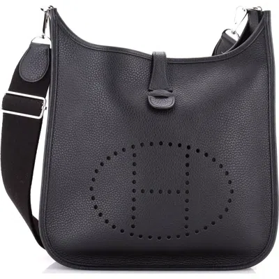 Pre-owned Hermes  Hermes Evelyne Bag Gen Iii Clemence Pm In Black