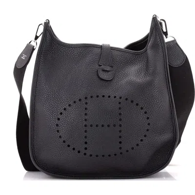 Pre-owned Hermes  Hermes Evelyne Bag Gen Iii Clemence Pm In Black