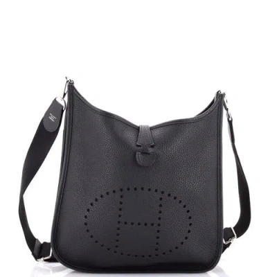 Pre-owned Pre-owned Hermes  Hermes Evelyne Bag Gen Iii Clemence Pm In Black