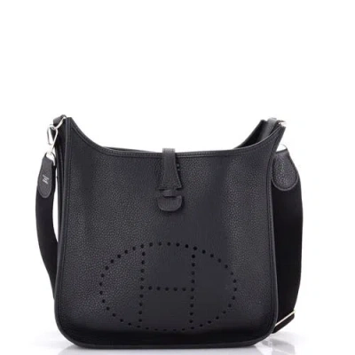 Pre-owned Hermes  Hermes Evelyne Bag Gen Iii Clemence Pm In Black
