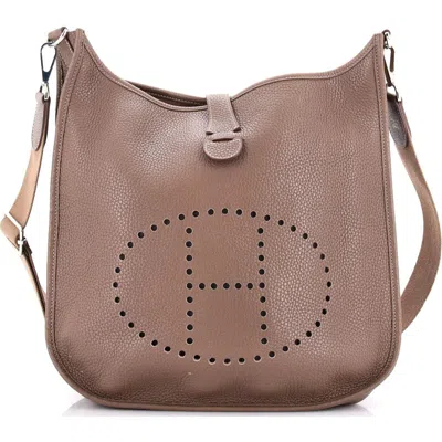 Pre-owned Hermes  Hermes Evelyne Bag Gen Iii Clemence Pm In Brown