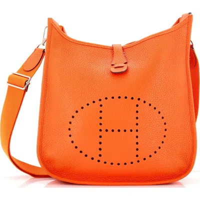 Pre-owned Hermes  Hermes Evelyne Bag Gen Iii Clemence Pm In Orange